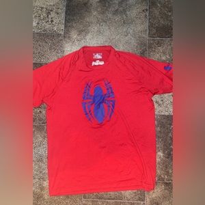 Men's Under Armour Heat Gear SPIDERMAN Red Compression T-Shirt Medium 2013